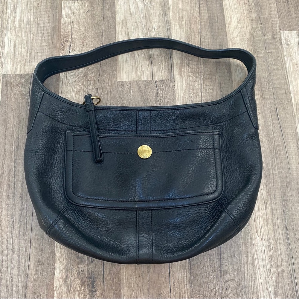 Coach Black Leather Shoulder Bag